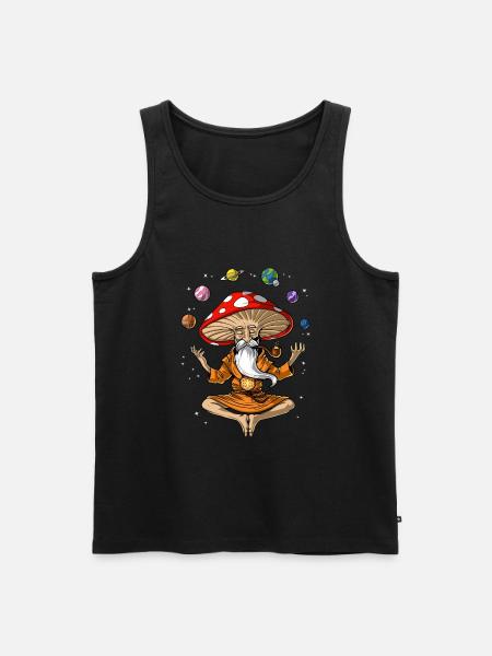 Magic Mushroom Buddha Yoga - Men's Premium Organic Tank Top - black