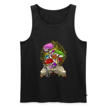 Champignon Magique Champignon - Débardeur bio Premium Homme - noir - Devant - Michal (187cm)