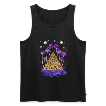 Psychedelische ägyptische Pyramiden-Psilocybin-Pilze - Männer Premium Bio Tank Top - Schwarz - Vorne - AI Model Male 178 light (178cm)