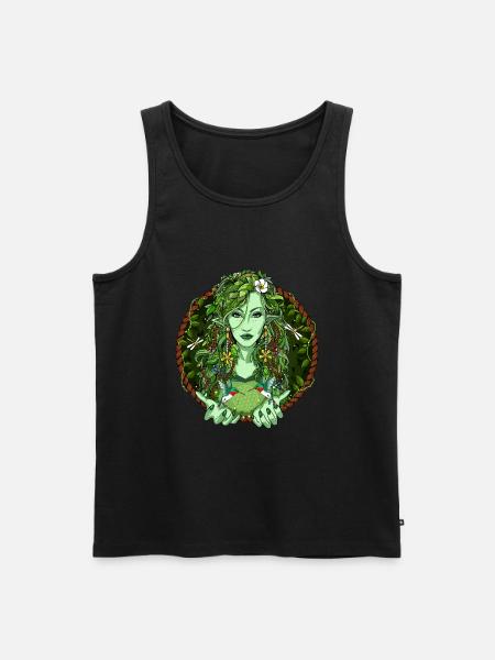 Ayahuasca Pflanzengeist - Männer Premium Bio Tank Top - Schwarz
