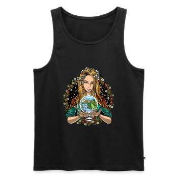 Hippie Naturschamane - Männer Premium Bio Tank Top - Schwarz - Vorne - AI Model Male 178 light (178cm)