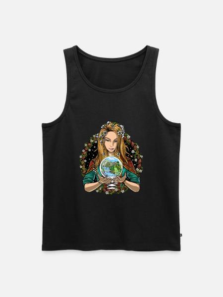 Hippie Naturschamane - Männer Premium Bio Tank Top - Schwarz