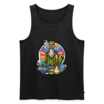 Hippie Stoner - Männer Premium Bio Tank Top - Schwarz - Vorne - AI Model Male 178 light (178cm)