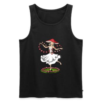 Hippie Magic Mushroom - Men's Premium Organic Tank Top - black - Front - Michal (187cm)