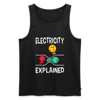 Electrician Electrician Electronics Technician Gift - Men's Premium Organic Tank Top - black - Front - Michal (187cm)