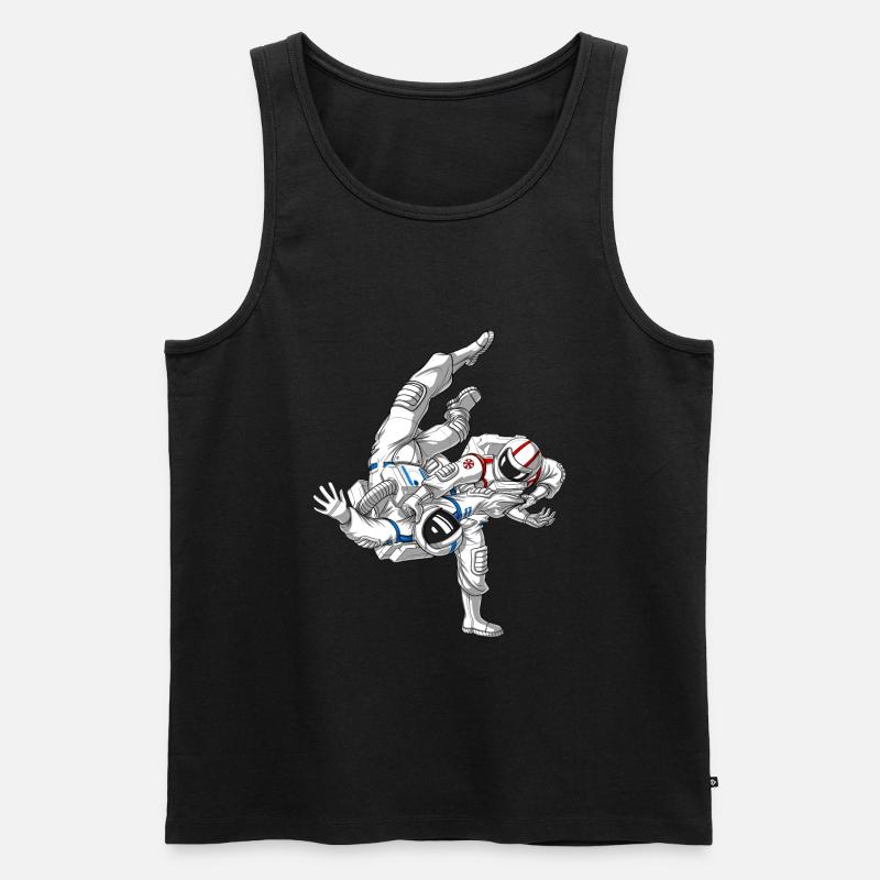 Jiu Jitsu Astronaut - Männer Premium Bio Tank Top - Schwarz