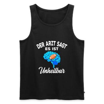 American Football Footballer Rugbyteam Outfit - Männer Premium Bio Tank Top - Schwarz - Vorne - Michal (187cm)