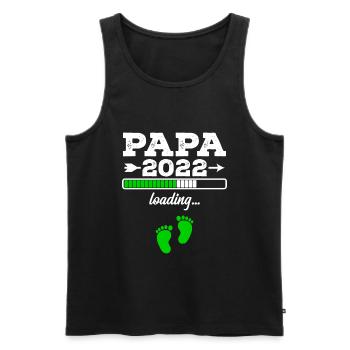 Meilleur papa 2022 Chargement de l'annonce de papa Grand-père fier - Débardeur bio Premium Homme - noir - Devant - AI Model Male 178 light (178cm)