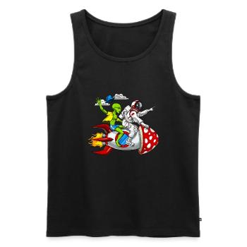 Psychonautes aux champignons magiques - Débardeur bio Premium Homme - noir - Devant - AI Model Male 178 light (178cm)