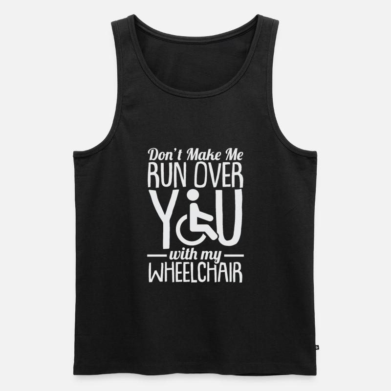 Rollstuhl Rollstuhlfahrer Rollstuhlfahrerin Design - Männer Premium Bio Tank Top - Schwarz