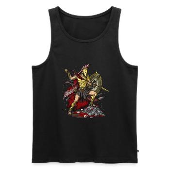 Griechischer Gott Ares - Männer Premium Bio Tank Top - Schwarz - Vorne - AI Model Male 178 light (178cm)