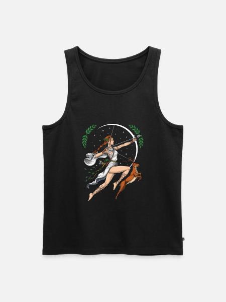 Artemis Goddess - Men's Premium Organic Tank Top - black