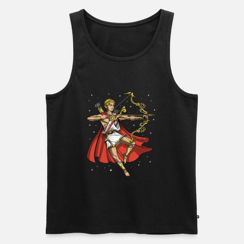 Altgriechischer Gott Apollo - Männer Premium Bio Tank Top - Schwarz