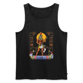 Egyptian God Ra - Men's Premium Organic Tank Top - black - Front - Michal (187cm)