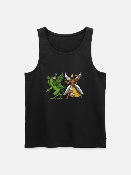 Tiamat And Marduk Sumerian Mythology - Men's Premium Organic Tank Top - black