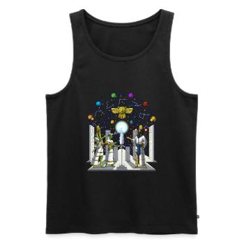 Anunnaki Aliens - Men's Premium Organic Tank Top - black - Front - AI Model Male 178 light (178cm)