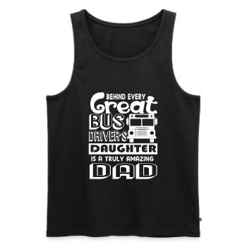 Bus Driver Bus Driver's Daughter - Men's Premium Organic Tank Top - black - Front - AI Model Male 178 light (178cm)
