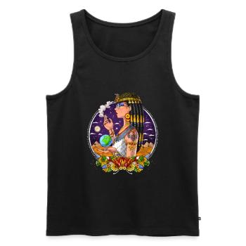 Altägyptische Königin Kleopatra - Männer Premium Bio Tank Top - Schwarz - Vorne - AI Model Male 178 light (178cm)