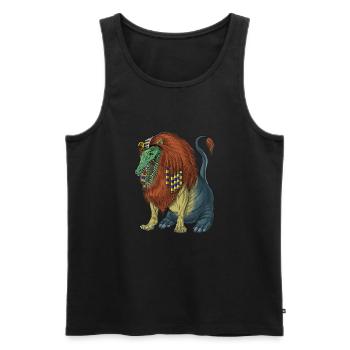 Mythologie égyptienne Divinité Ammit - Débardeur bio Premium Homme - noir - Devant - Michal (187cm)