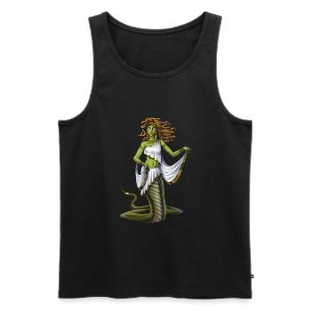 Ancient Greek Goddess Medusa - Men's Premium Organic Tank Top - black - Front - AI Model Male 178 light (178cm)