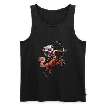 Greek Mythology Deity Centaur - Men's Premium Organic Tank Top - black - Front - AI Model Male 178 light (178cm)