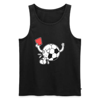 Funny Soccer Ball Sportbeamter - Männer Premium Bio Tank Top - Schwarz - Vorne - AI Model Male 178 light (178cm)