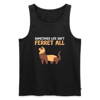Frettchen Wortspiel Wildtierbiologe - Männer Premium Bio Tank Top - Schwarz - Vorne - Michal (187cm)