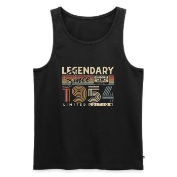 Legendary Since 1954 Vintage Retro Birthday - Men's Premium Organic Tank Top - black - Front - Michal (187cm)