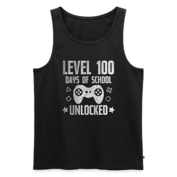 Level 100 Quote Gamer Gamer - Men's Premium Organic Tank Top - black - Front - Michal (187cm)