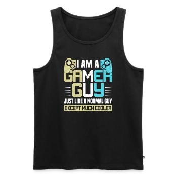 Gamer Boy - Débardeur bio Premium Homme - noir - Devant - Michal (187cm)