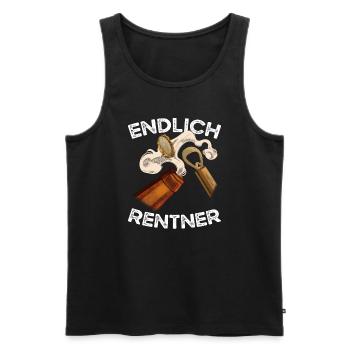 Endlich Rentner Bier Öffnen - Männer Premium Bio Tank Top - Schwarz - Vorne - AI Model Male 178 light (178cm)