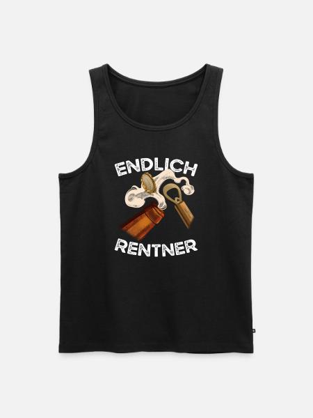 Endlich Rentner Bier Öffnen - Männer Premium Bio Tank Top - Schwarz