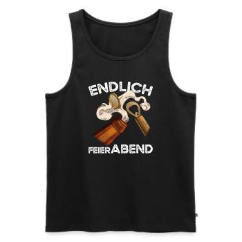 Endlich Feierabend Bier - Männer Premium Bio Tank Top - Schwarz - Vorne - AI Model Male 178 light (178cm)