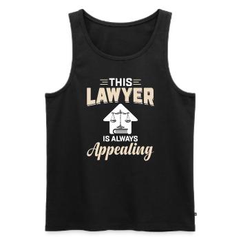 Jura Student Law Student - Men's Premium Organic Tank Top - black - Front - AI Model Male 178 light (178cm)