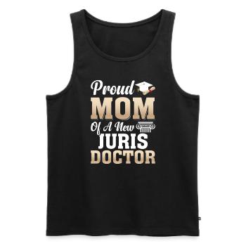 Fière mère avocate étudiante en droit - Débardeur bio Premium Homme - noir - Devant - Michal (187cm)