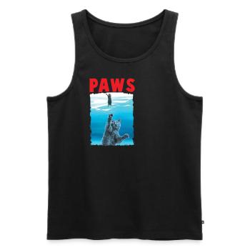 Cat Paws Cats Cadeau Chat Maman Chat Papa Film - Débardeur bio Premium Homme - noir - Devant - Michal (187cm)