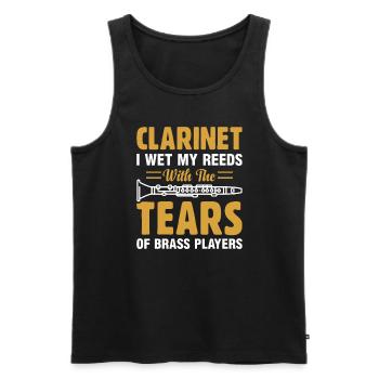 Clarinettiste Instrument de musique Clarinette musicale - Débardeur bio Premium Homme - noir - Devant - Michal (187cm)