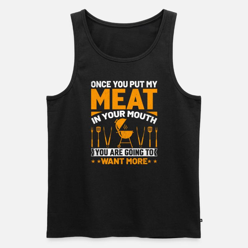 Grillen - Männer Premium Bio Tank Top - Schwarz