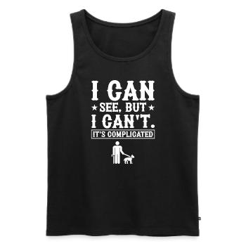 Blindly complicated - Men's Premium Organic Tank Top - black - Front - AI Model Male 178 light (178cm)