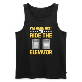 Elevator driver - Men's Premium Organic Tank Top - black - Front - AI Model Male 178 light (178cm)