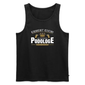 Podologe - Männer Premium Bio Tank Top - Schwarz - Vorne - Michal (187cm)