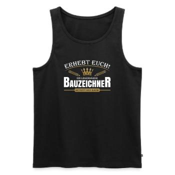 Bauzeichner - Männer Premium Bio Tank Top - Schwarz - Vorne - AI Model Male 178 light (178cm)