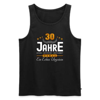 30. Jubiläum - Firmenjubiläum - Männer Premium Bio Tank Top - Schwarz - Vorne - Michal (187cm)