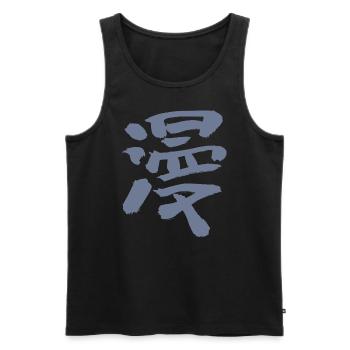Manga (Auf Japanisch) KANJI - Männer Premium Bio Tank Top - Schwarz - Vorne - Michal (187cm)