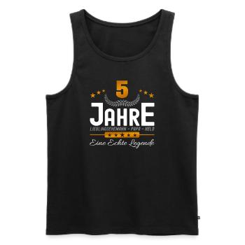 5 Jahre Lieblingsehemann - Männer Premium Bio Tank Top - Schwarz - Vorne - Michal (187cm)