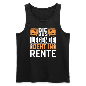 Rente Busfahrer Geschenkidee Spruch Rente Beruf - Männer Premium Bio Tank Top - Schwarz - Vorne - Michal (187cm)
