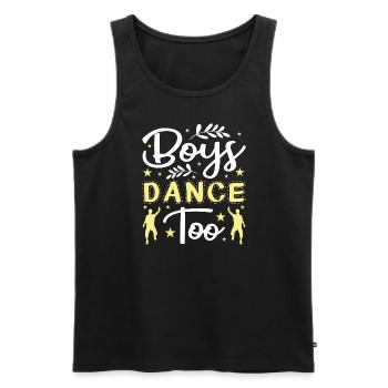 Les garçons dansent aussi Ballerine Danse - Débardeur bio Premium Homme - noir - Devant - Michal (187cm)