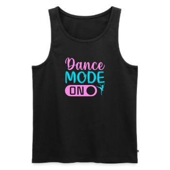 Dance Mode On - Männer Premium Bio Tank Top - Schwarz - Vorne - AI Model Male 178 light (178cm)