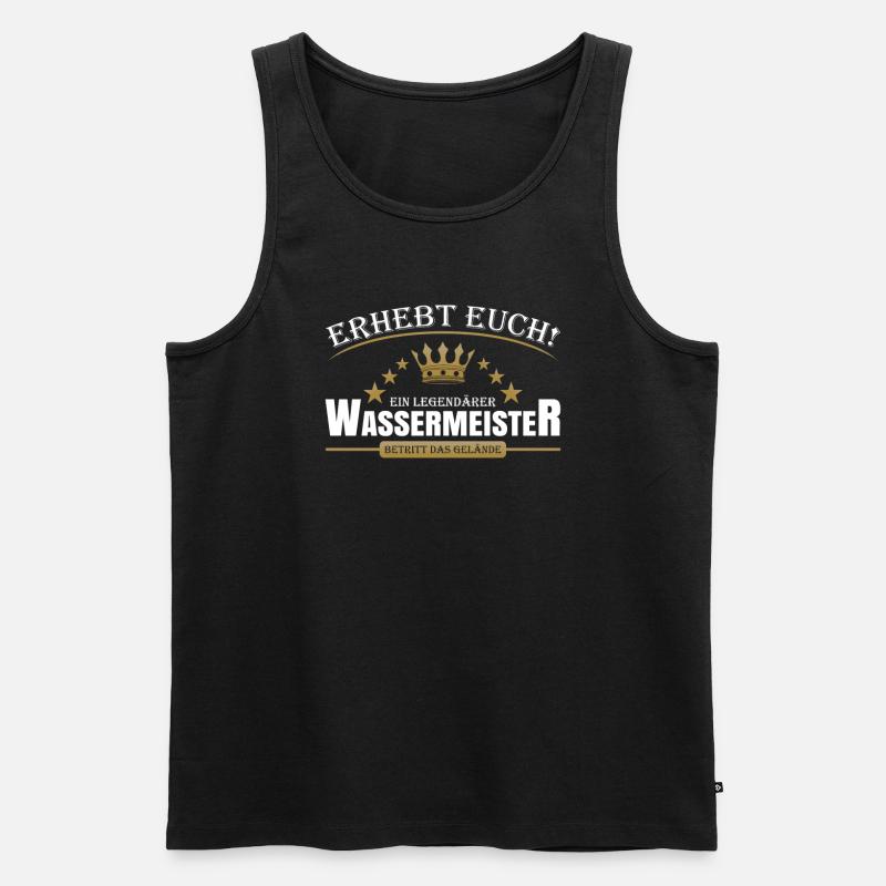 Wassermeister - Männer Premium Bio Tank Top - Schwarz