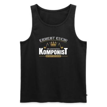 Komponist - Männer Premium Bio Tank Top - Schwarz - Vorne - AI Model Male 178 light (178cm)